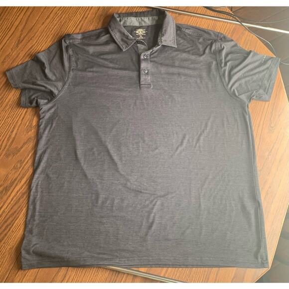 G.H. Bass Co. Mens Shirt Black XL Polo Short Sleeve Button Polyester No Pocket - Picture 2 of 9